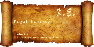Kugel Euniké névjegykártya
